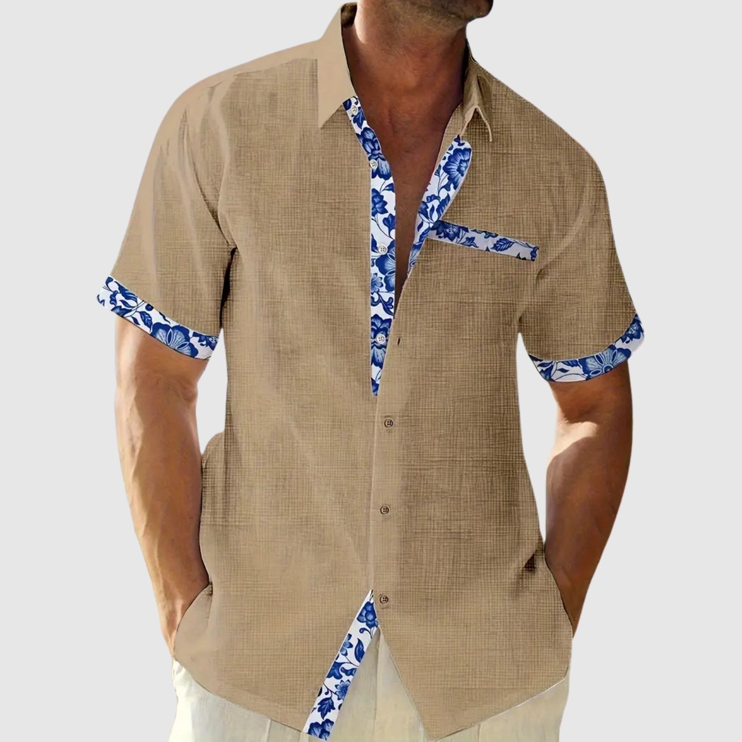 Dénes – Short-sleeved shirt with contrast details