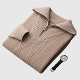 Farkas - Taranto merino wool sweater with zipper