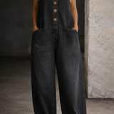 Bethany | Retro mosott pamut farmer overallok