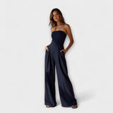 Eva - Elegant, strapless jumpsuit