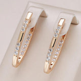 Gold Zirconia Earrings in an Elegant Style