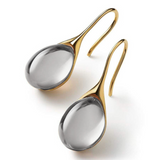 Gold and Silver Colored Crystal Drop Earrings
