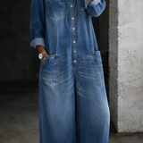 Elena | Laza V-neck Long Sleeve Jumpsuit