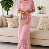 Beatriz - Long Crocheted Dress with Inner Lining