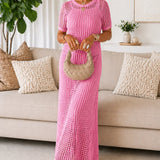 Beatriz - Long Crocheted Dress with Inner Lining