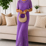 Beatriz - Long Crocheted Dress with Inner Lining