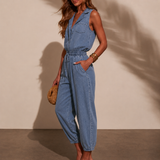 Rosalia | Sleeveless denim overall
