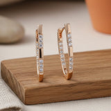 Gold Zirconia Earrings in an Elegant Style