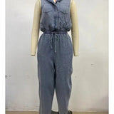 Rosalia | Sleeveless denim overall