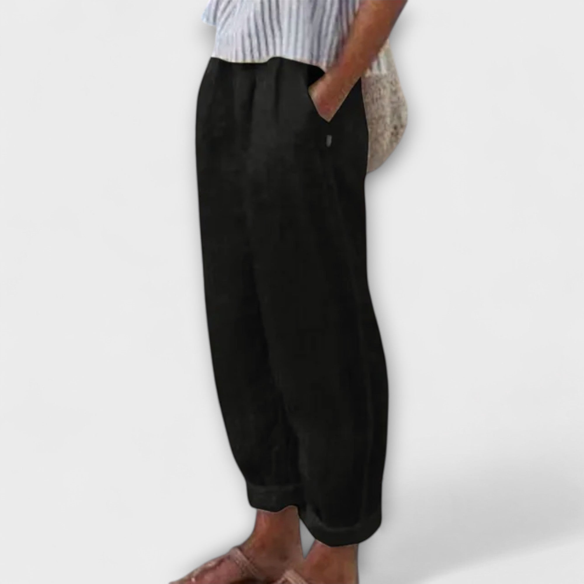 Klara - Soft-waisted trousers with side pockets