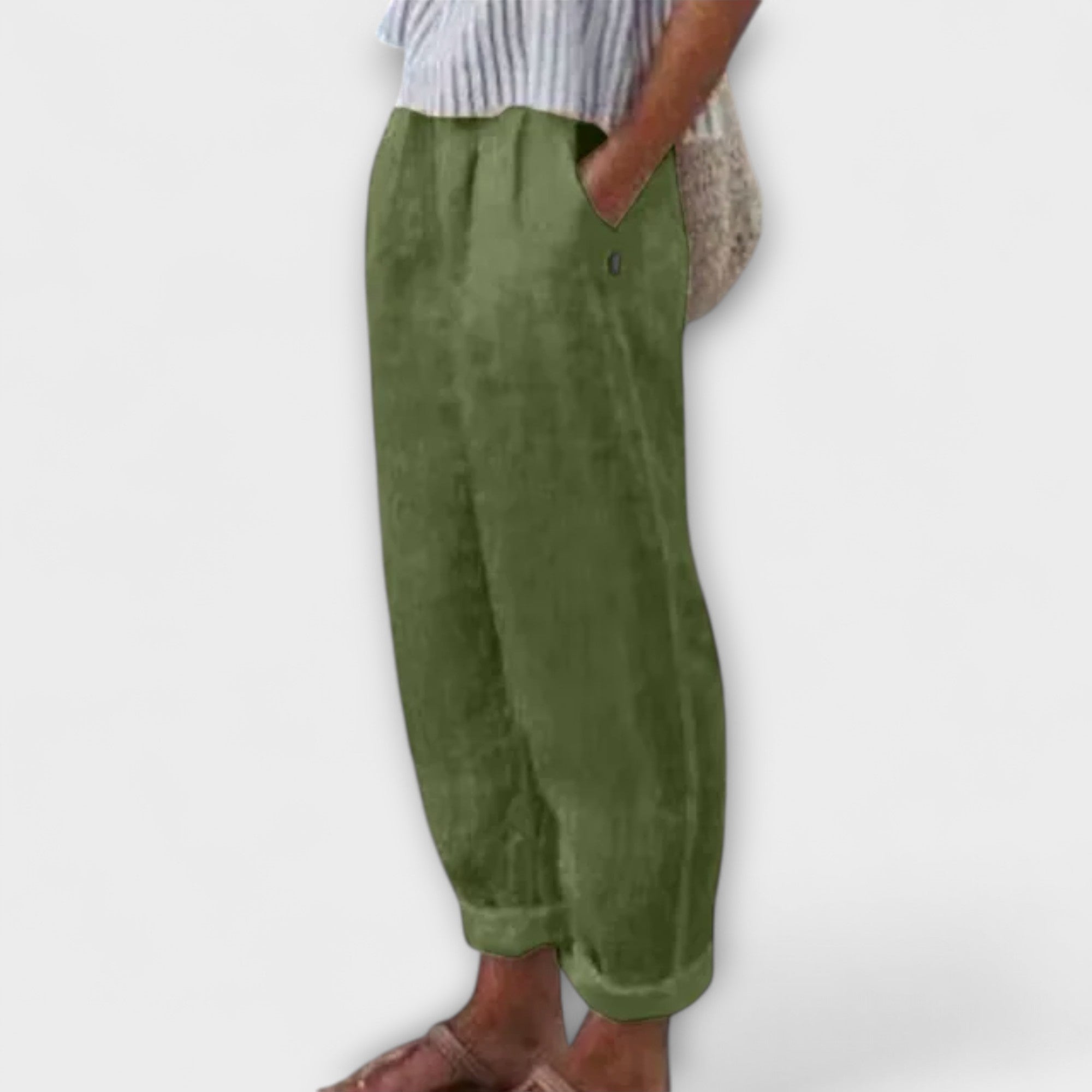 Klara - Soft-waisted trousers with side pockets