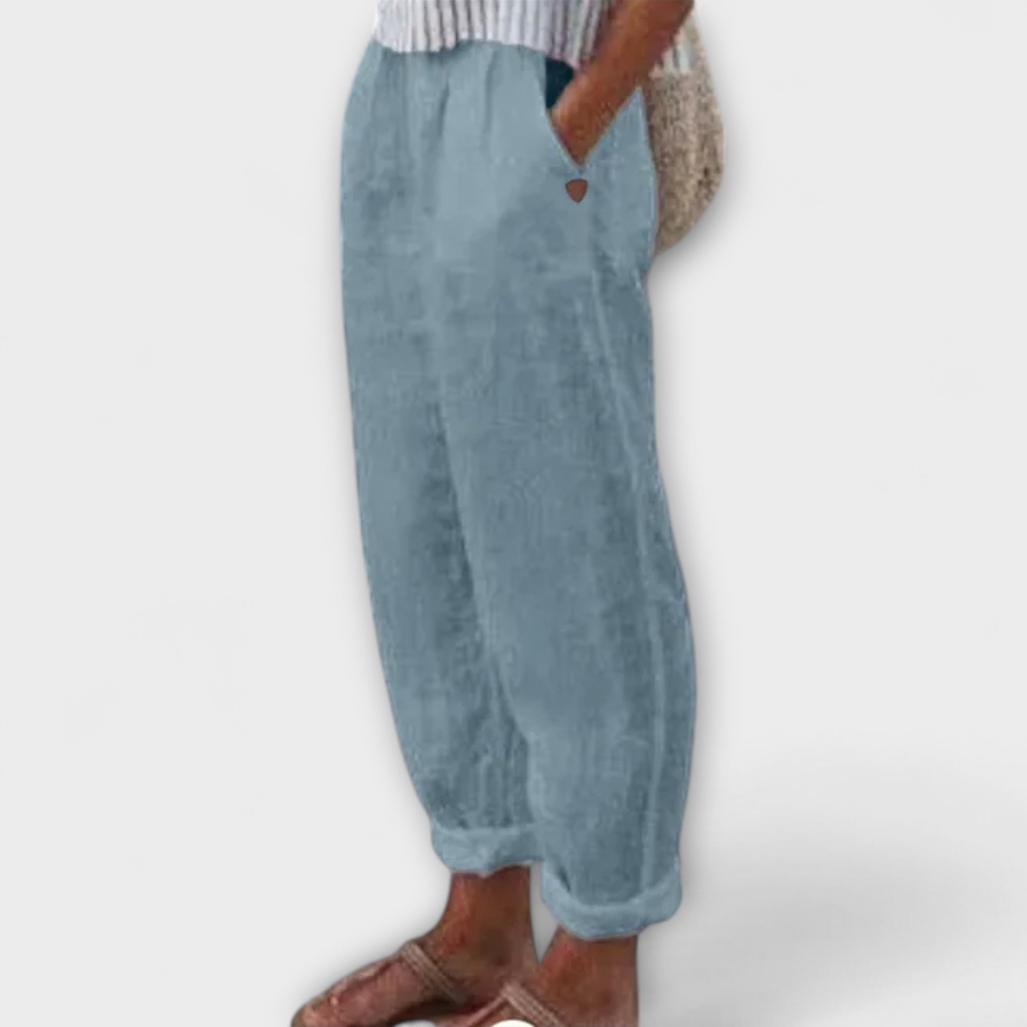 Klara - Soft-waisted trousers with side pockets