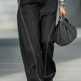 Sleeveless Knit Trousers with White Trim