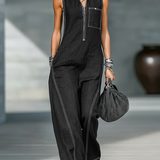 Sleeveless Knit Trousers with White Trim