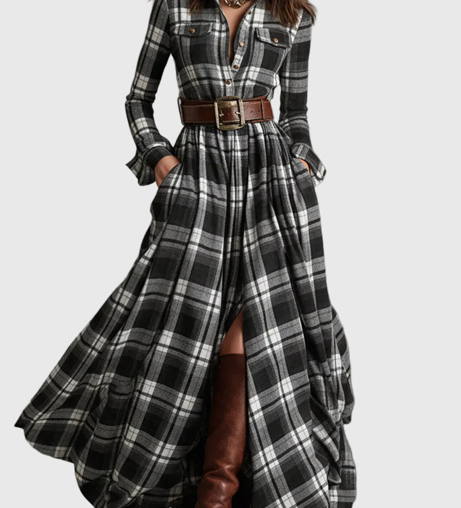 Mireline - Classic Button-Up Shirt Dress