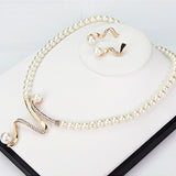 Natural Pearl Necklace and Earrings Set