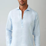 Linen Pop-over ing - Világoskék