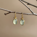 Retro Green Moonstone Earrings