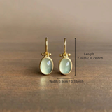 Retro Green Moonstone Earrings