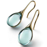 Gold and Silver Colored Crystal Drop Earrings