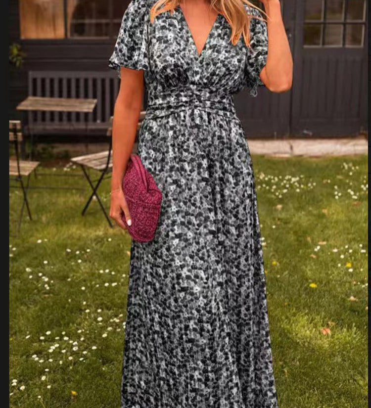 Élina - Long, loose floral summer dress