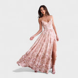Florência – Hosszú, hasított maxi ruha boho stílusban