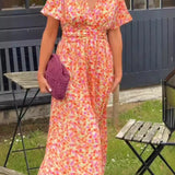 Élina - Long, loose floral summer dress