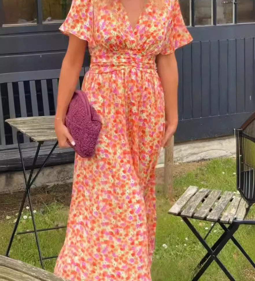 Élina - Long, loose floral summer dress