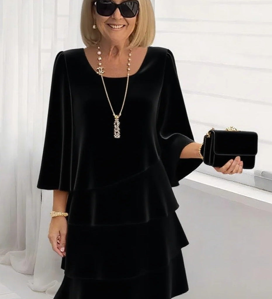 Margaux – Elegant Midi Dress with Ruching