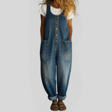 Lenna – Retro Pamut Farmer Overall