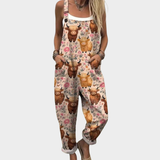 Printed work jumpsuit