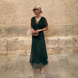 Louise | Elegant V-neck Maxi Holiday Dress