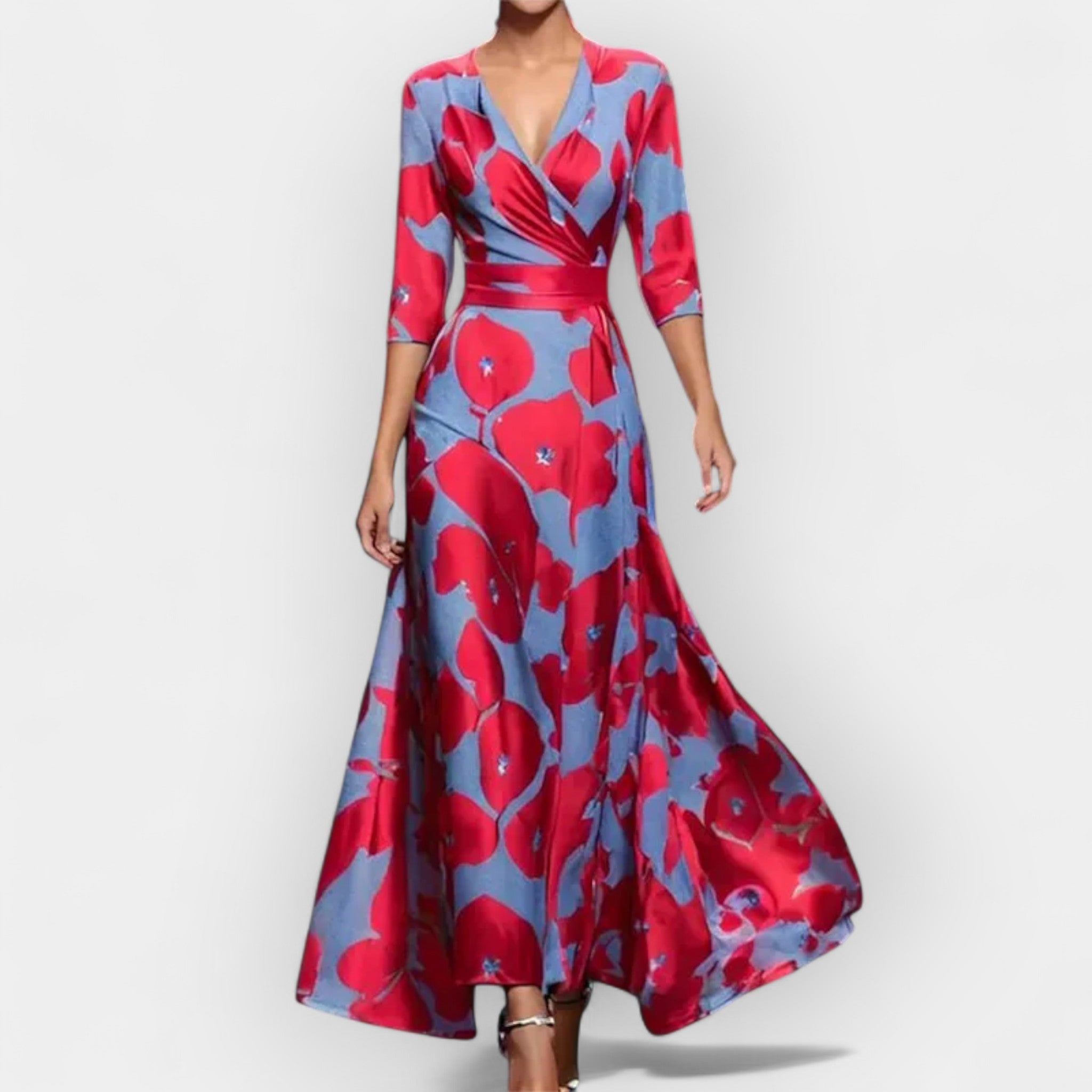 Maxi dress with floral print