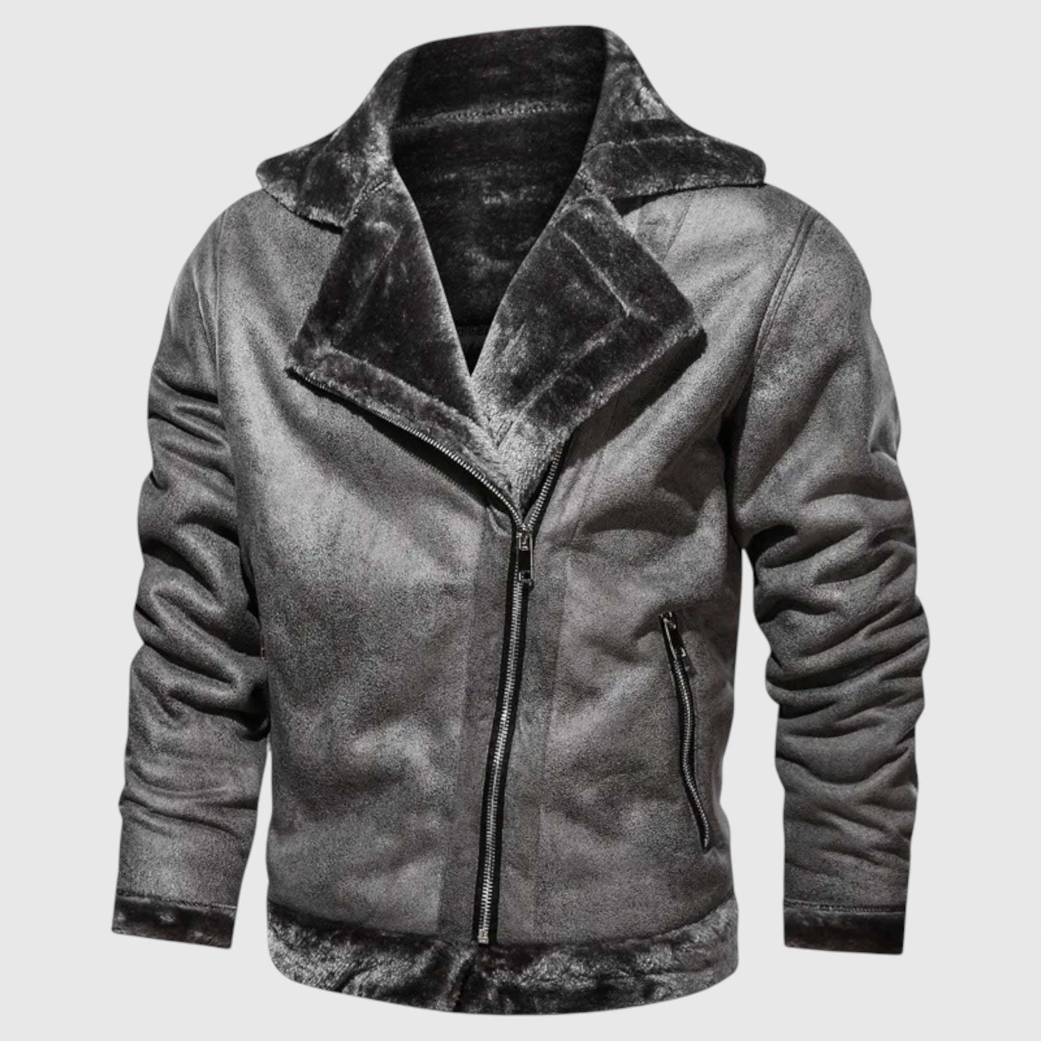 Nyikolaj - Leather jacket with down