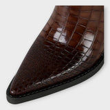 Crocodile print shoes with elegant heels