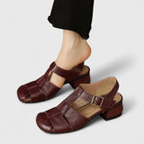 Terézia - Elegant Leather Sandals