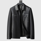 Men's elegant leather jacket