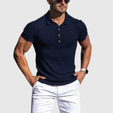 Henrik – Elegant striped polo shirt