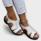 Kristina - Orthopaedic leather sandals with comfortable heels