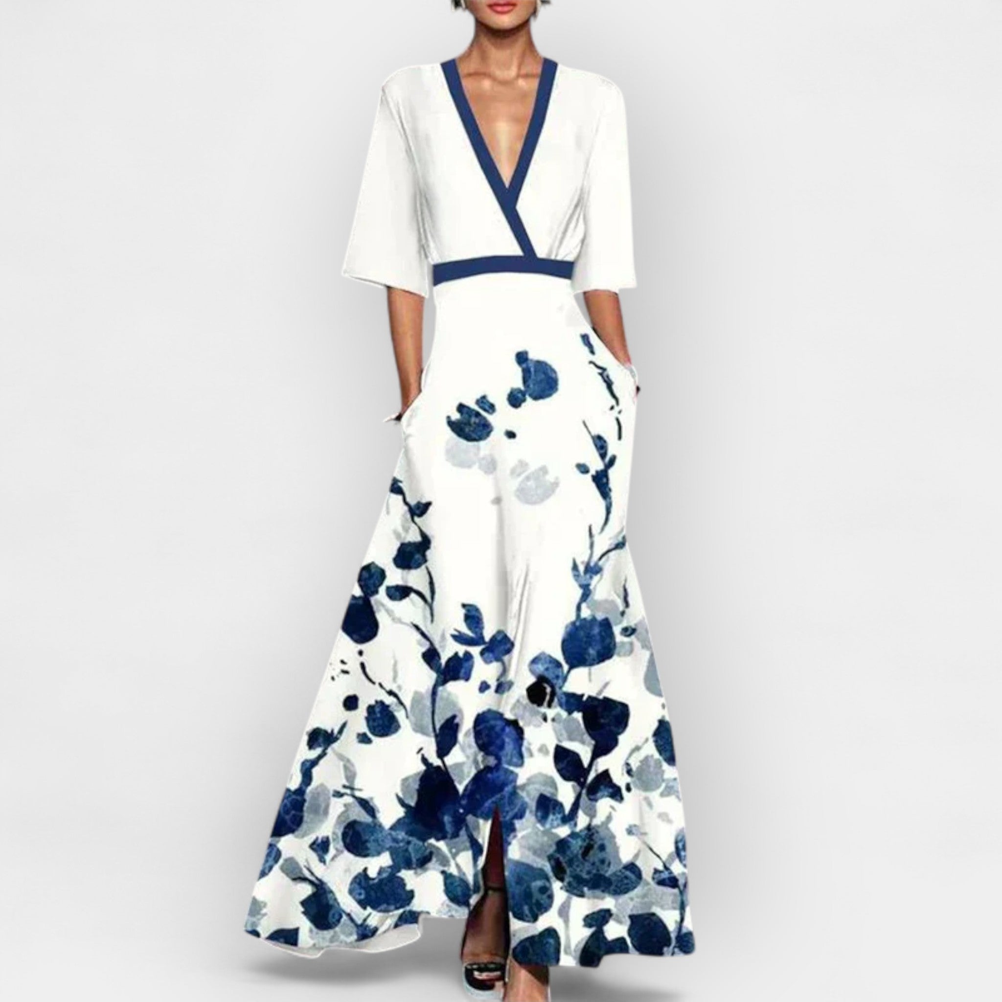 Maxi dress with floral print