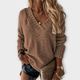 Jane - Warm jumper with V-neck
