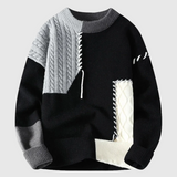 Jordan – Knitted jumper with patchwork pattern