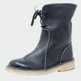 Waterproof leather shoes with wool lining