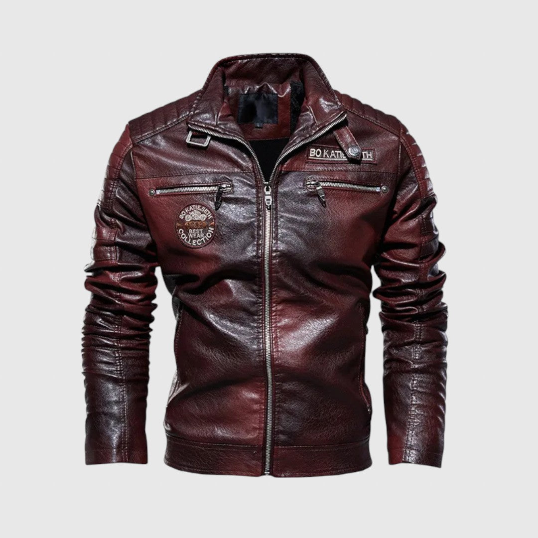 György - Faded leather jacket