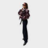 Leather Jacket with Belt and Modern Details