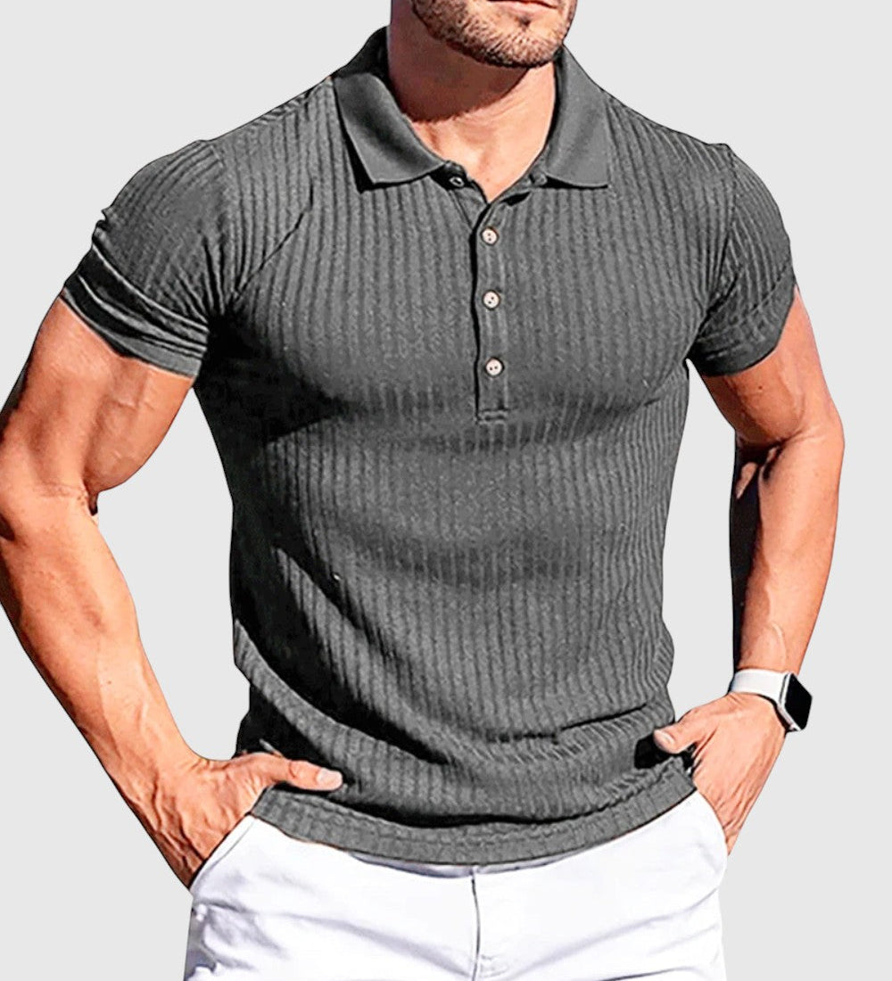 Henrik – Elegant striped polo shirt