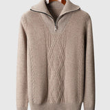 Farkas - Taranto merino wool sweater with zipper