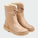 Waterproof leather shoes with wool lining