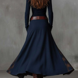 Elisa | Suede maxi dress with belt