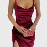 Gabriela - Velvet dress with side slit